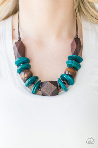 Pacific Paradise - Blue Necklace - Paparazzi Accessories - Bling On The Jewels By Alyssa and Victoria