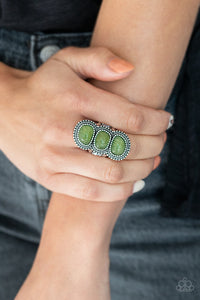 Radiant Rubble - Green Ring - Paparazzi Accessories - Bling On The Jewels By Alyssa and Victoria