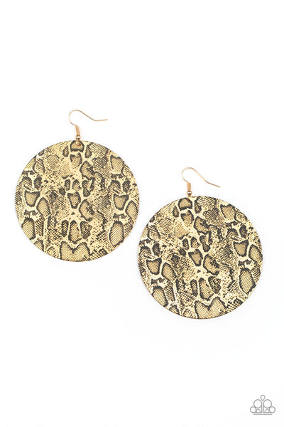 Animal Planet - Gold Earrings - Paparazzi Accessories - Bling On The Jewels By Alyssa and Victoria