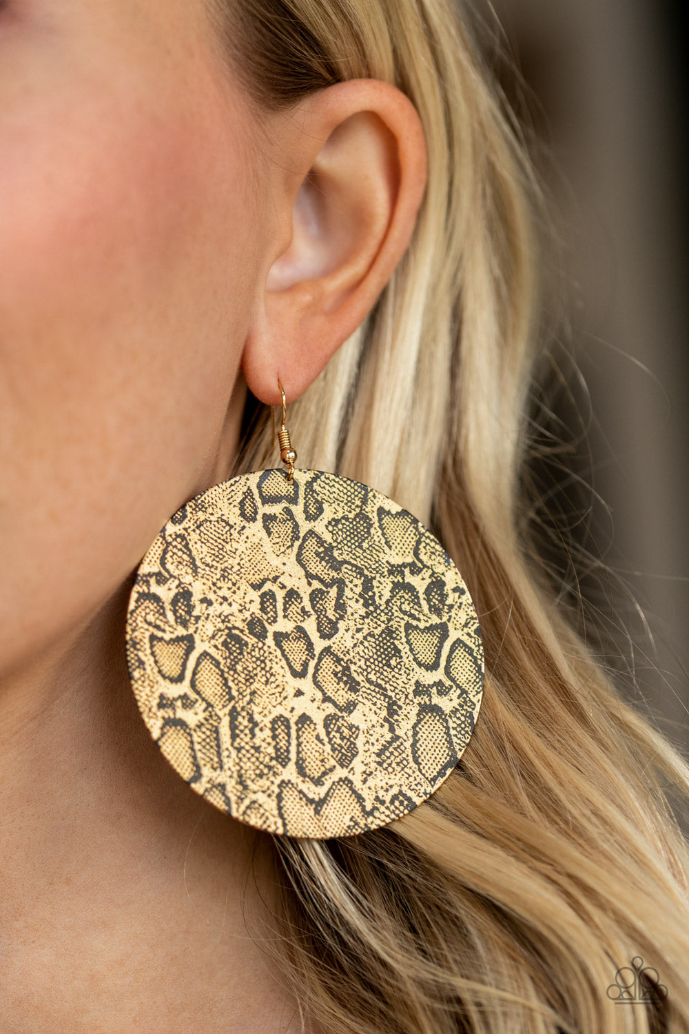 Animal Planet - Gold Earrings - Paparazzi Accessories - Bling On The Jewels By Alyssa and Victoria