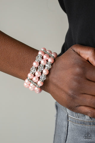 Undeniably Dapper - Pink Bracelet - Paparazzi Accessories - Bling On The Jewels By Alyssa and Victoria