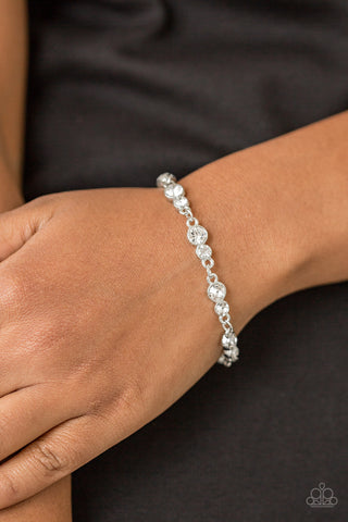 Twinkle Twinkle Little STARLET- White Bracelet - Paparazzi Accessories - Bling On The Jewels By Alyssa and Victoria