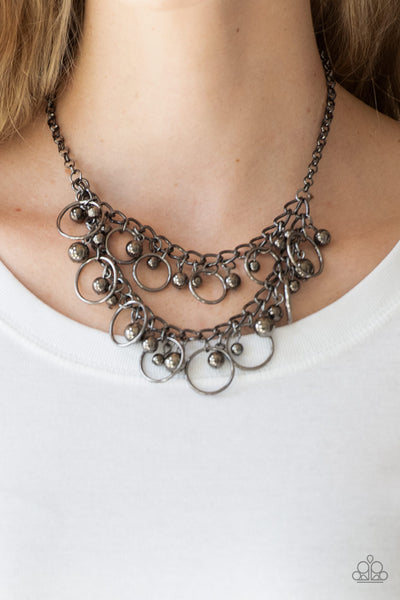 Warning Bells - Black Necklace - Paparazzi Accessories - Bling On The Jewels By Alyssa and Victoria