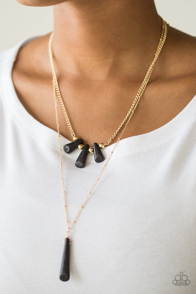 Basic Groundwork - Black Necklace - Paparazzi Accessories - Bling On The Jewels By Alyssa and Victoria