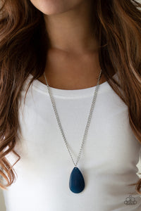 So Pop-YOU-lar - Blue Necklace - Paparazzi Accessories - Bling On The Jewels By Alyssa and Victoria