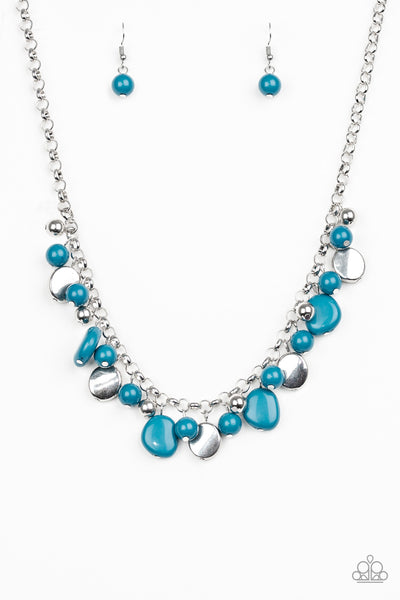 Flirtatiously Florida - Blue Necklace - Paparazzi Accessories - Bling On The Jewels By Alyssa and Victoria