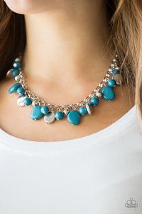 Flirtatiously Florida - Blue Necklace - Paparazzi Accessories - Bling On The Jewels By Alyssa and Victoria