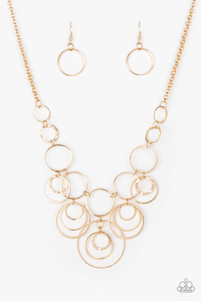 Break The Cycle - Gold Necklace - Paparazzi Accessories - Bling On The Jewels By Alyssa and Victoria