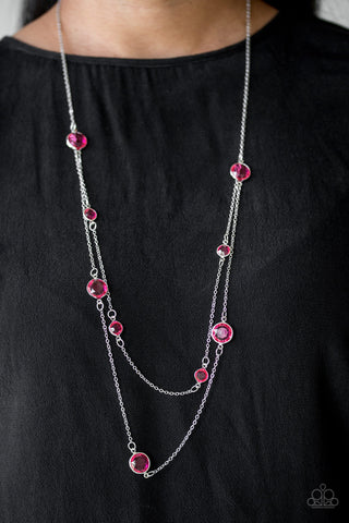 Raise Your Glass - Pink Necklace - Paparazzi Accessories - Bling On The Jewels By Alyssa and Victoria