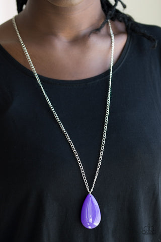 So Pop-YOU-lar - Purple Necklace - Paparazzi Accessories - Bling On The Jewels By Alyssa and Victoria