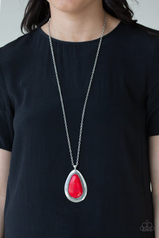 BADLAND To The Bone - Red Necklace - Paparazzi Accessories - Bling On The Jewels By Alyssa and Victoria