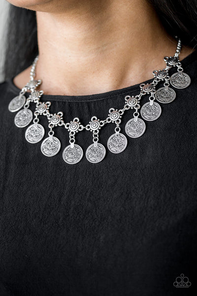 Walk The Plank - Silver Necklace - Paparazzi Accessories - Bling On The Jewels By Alyssa and Victoria