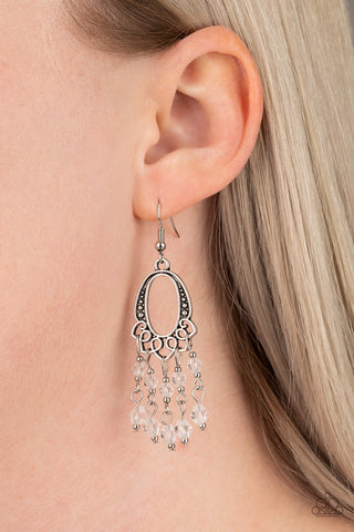 Not The Only Fish In The Sea - White Earrings - Paparazzi Accessories - Bling On The Jewels By Alyssa and Victoria