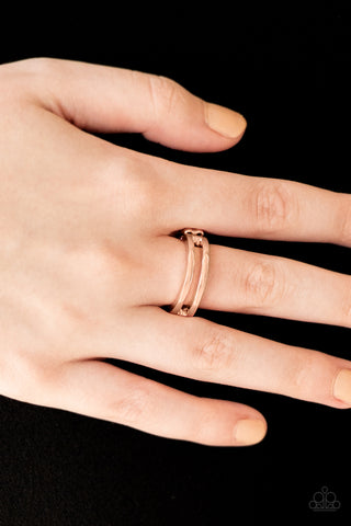 I Need Space - Rose Gold Ring - Paparazzi Accessories - Bling On The Jewels By Alyssa and Victoria