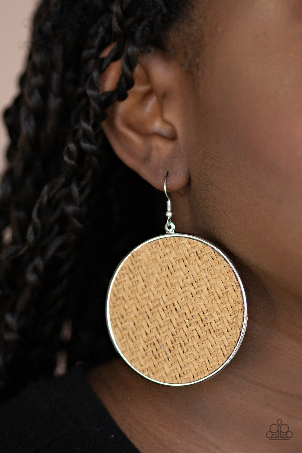 Wonderfully Woven - Brown Earrings - Paparazzi Accessories - Bling On The Jewels By Alyssa and Victoria