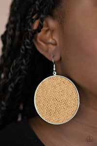 Wonderfully Woven - Brown Earrings - Paparazzi Accessories - Bling On The Jewels By Alyssa and Victoria