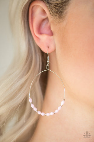 Prize Winning Sparkle - Pink Earrings - Paparazzi Accessories - Bling On The Jewels By Alyssa and Victoria