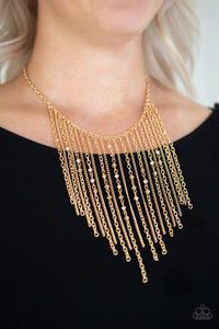 First Class Fringe - Gold Necklace - Paparazzi Accessories - Bling On The Jewels By Alyssa and Victoria