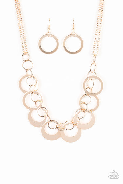 In Full Orbit - Rose Gold Necklace - Paparazzi Accessories - Bling On The Jewels By Alyssa and Victoria