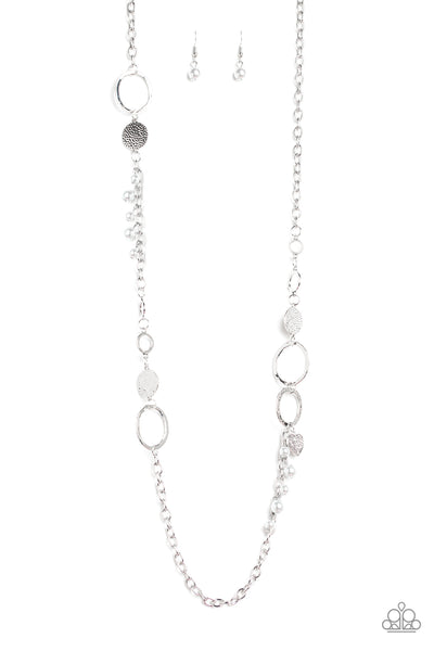 Unapologetic Flirt - Silver Necklace - Paparazzi Accessories - Bling On The Jewels By Alyssa and Victoria