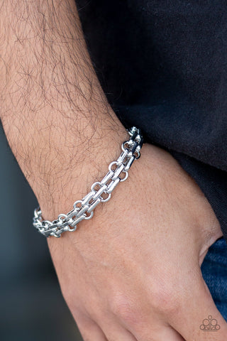 Urban Utility - Silver Bracelet - Paparazzi Accessories - Bling On The Jewels By Alyssa and Victoria