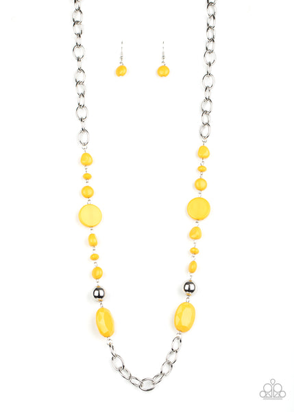 When I GLOW Up - Yellow Necklace - Paparazzi Accessories - Bling On The Jewels By Alyssa and Victoria