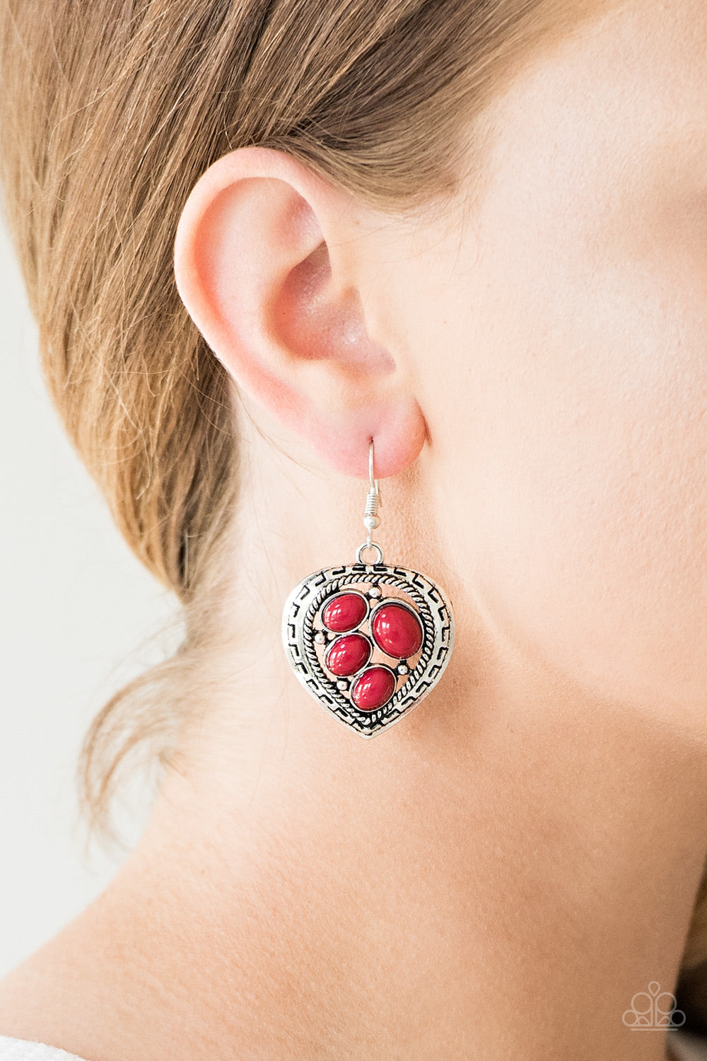 Wild Heart Wonder - Red Earrings - Paparazzi Accessories - Bling On The Jewels By Alyssa and Victoria