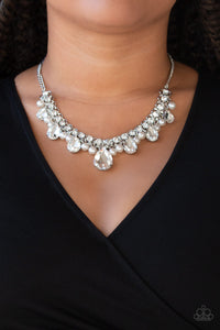 Knockout Queen - White Necklace - Paparazzi Accessories - Bling On The Jewels By Alyssa and Victoria