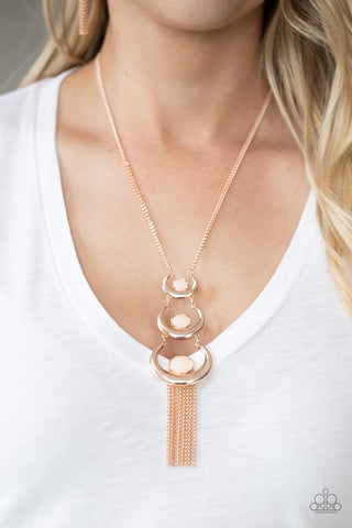 As MOON As I Can - Rose Gold Necklace - Paparazzi Accessories - Bling On The Jewels By Alyssa and Victoria