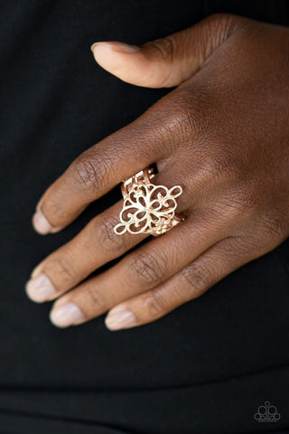 Walk The VINE - Rose Gold Ring - Paparazzi Accessories - Bling On The Jewels By Alyssa and Victoria