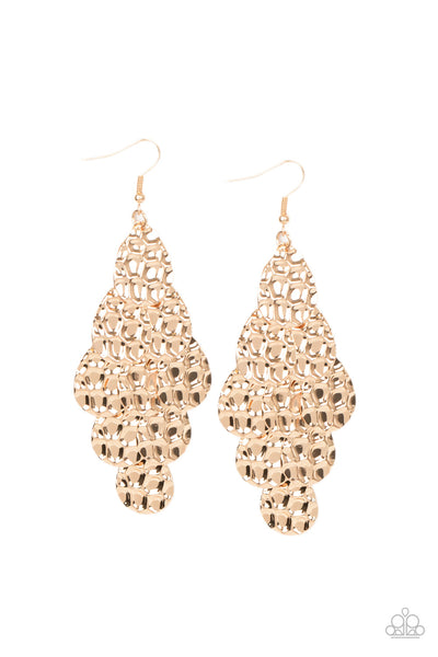 Instant Incandescence - Gold Earrings - Paparazzi Accessories - Bling On The Jewels By Alyssa and Victoria