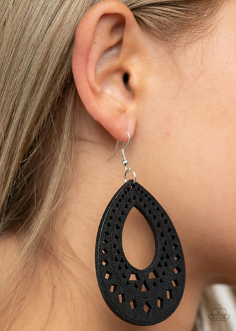 Belize Beauty - Black Earrings - Paparazzi Accessories - Bling On The Jewels By Alyssa and Victoria