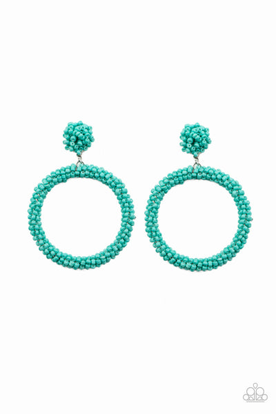 Be All You Can BEAD - Blue Earrings - Paparazzi Accessories - Bling On The Jewels By Alyssa and Victoria