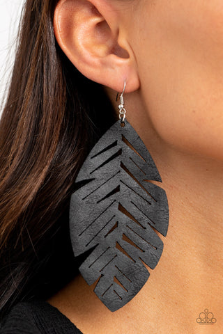 I Want To Fly - Black Earrings - Paparazzi Accessories - Bling On The Jewels By Alyssa and Victoria