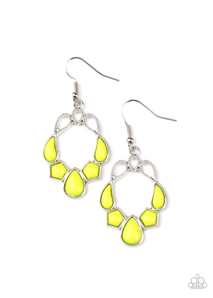 Its Rude to STEER - Yellow Earrings - Paparazzi Accessories - Bling On The Jewels By Alyssa and Victoria