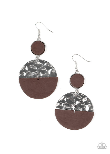 Natural Element - Brown Earrings - Paparazzi Accessories - Bling On The Jewels By Alyssa and Victoria