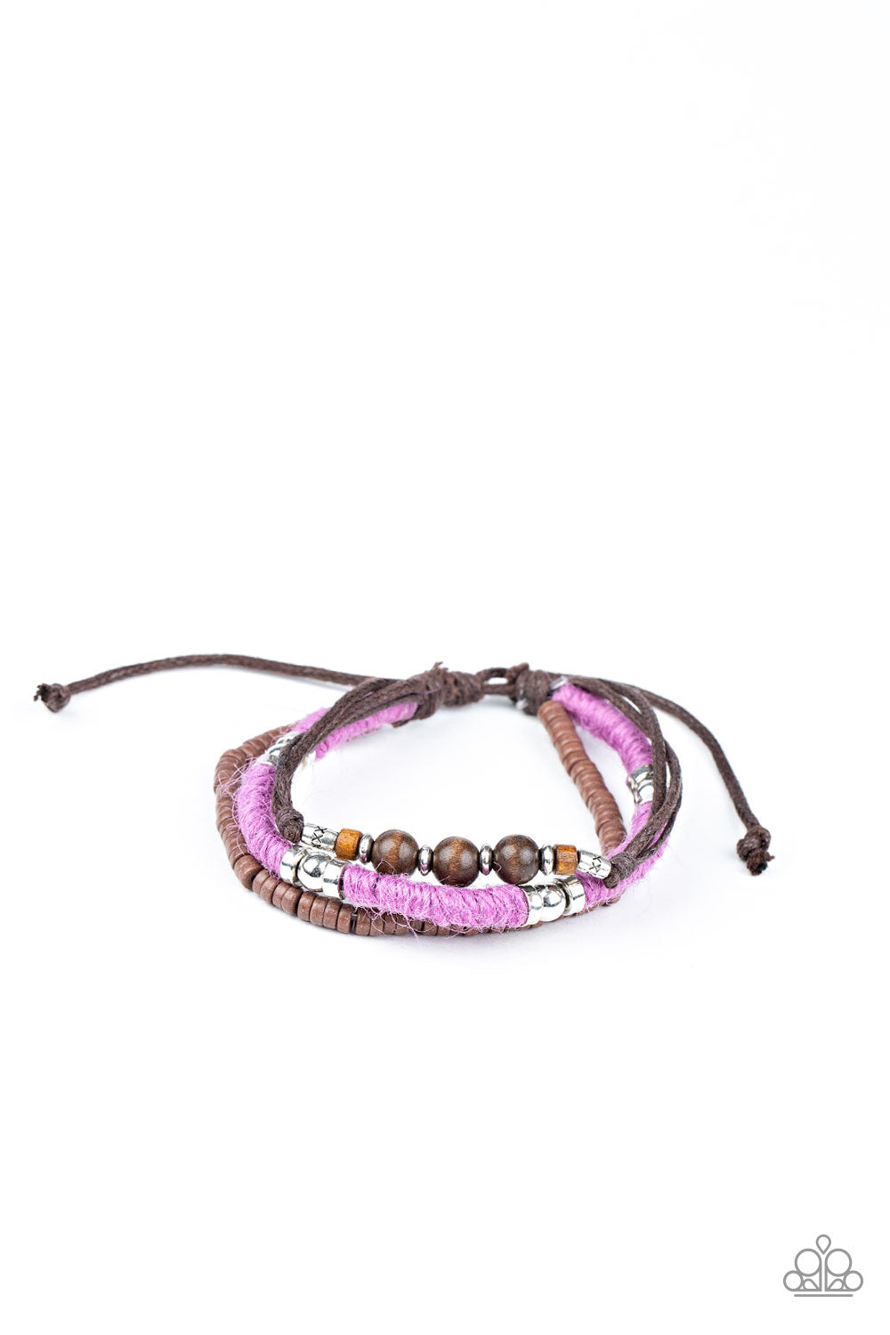 Totally Tiki - Purple Bracelet - Paparazzi Accessories - Bling On The Jewels By Alyssa and Victoria