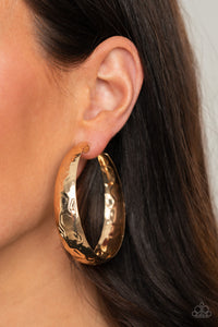 Hey, HAUTE-Shot - Gold Earrings - Paparazzi Accessories - Bling On The Jewels By Alyssa and Victoria