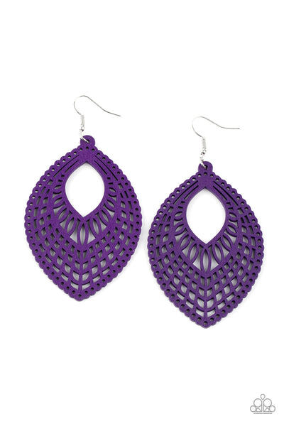 One Beach At A Time - Purple Earrings - Paparazzi Accessories - Bling On The Jewels By Alyssa and Victoria