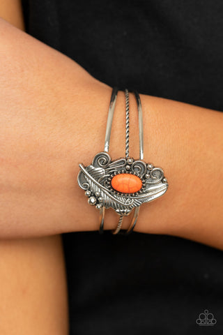 Sahara Solstice - Orange Bracelet - Paparazzi Accessories - Bling On The Jewels By Alyssa and Victoria