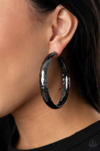 Check Out These Curves - Black Earrings - Paparazzi Accessories - Bling On The Jewels By Alyssa and Victoria