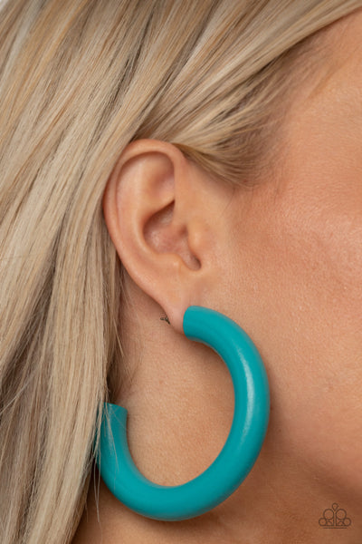 I WOOD Walk 500 Miles - Blue Earrings - Paparazzi Accessories - Bling On The Jewels By Alyssa and Victoria