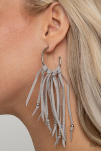 No Place Like HOMESPUN - Silver Earrings - Paparazzi Accessories - Bling On The Jewels By Alyssa and Victoria