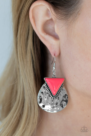 Road Trip Treasure - Pink Earrings - Paparazzi Accessories - Bling On The Jewels By Alyssa and Victoria