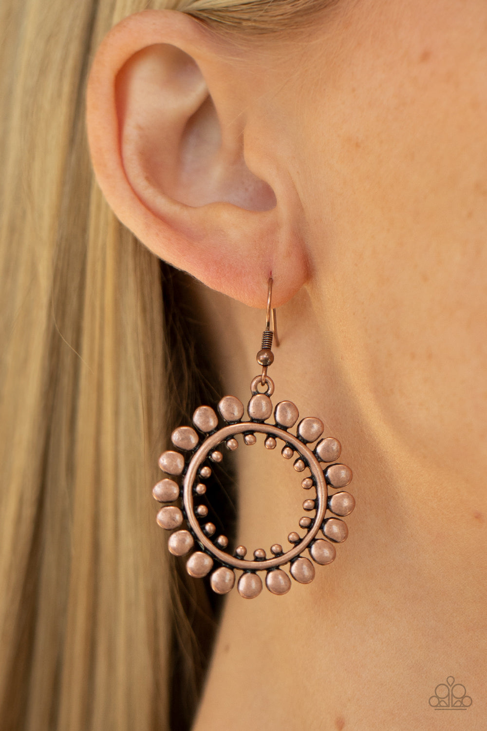 Radiating Radiance - Copper Earrings - Paparazzi Accessories - Bling On The Jewels By Alyssa and Victoria