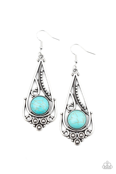 Canyon Climate - Blue Earrings - Paparazzi Accessories - Bling On The Jewels By Alyssa and Victoria