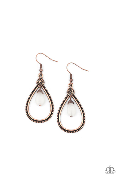 Ill Believe It ZEN I See It - Copper Earrings - Paparazzi Accessories - Bling On The Jewels By Alyssa and Victoria