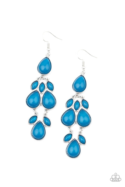 Superstar Social - Blue Earrings - Paparazzi Accessories - Bling On The Jewels By Alyssa and Victoria