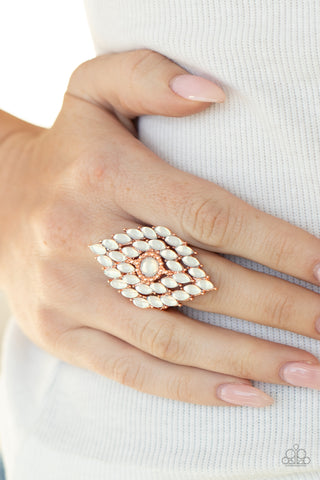 Incandescently Irresistible - Copper Ring - Paparazzi Accessories - Bling On The Jewels By Alyssa and Victoria