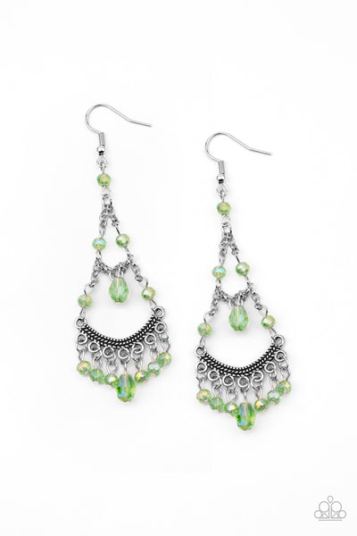 First In SHINE - Green Earrings - Paparazzi Accessories - Bling On The Jewels By Alyssa and Victoria